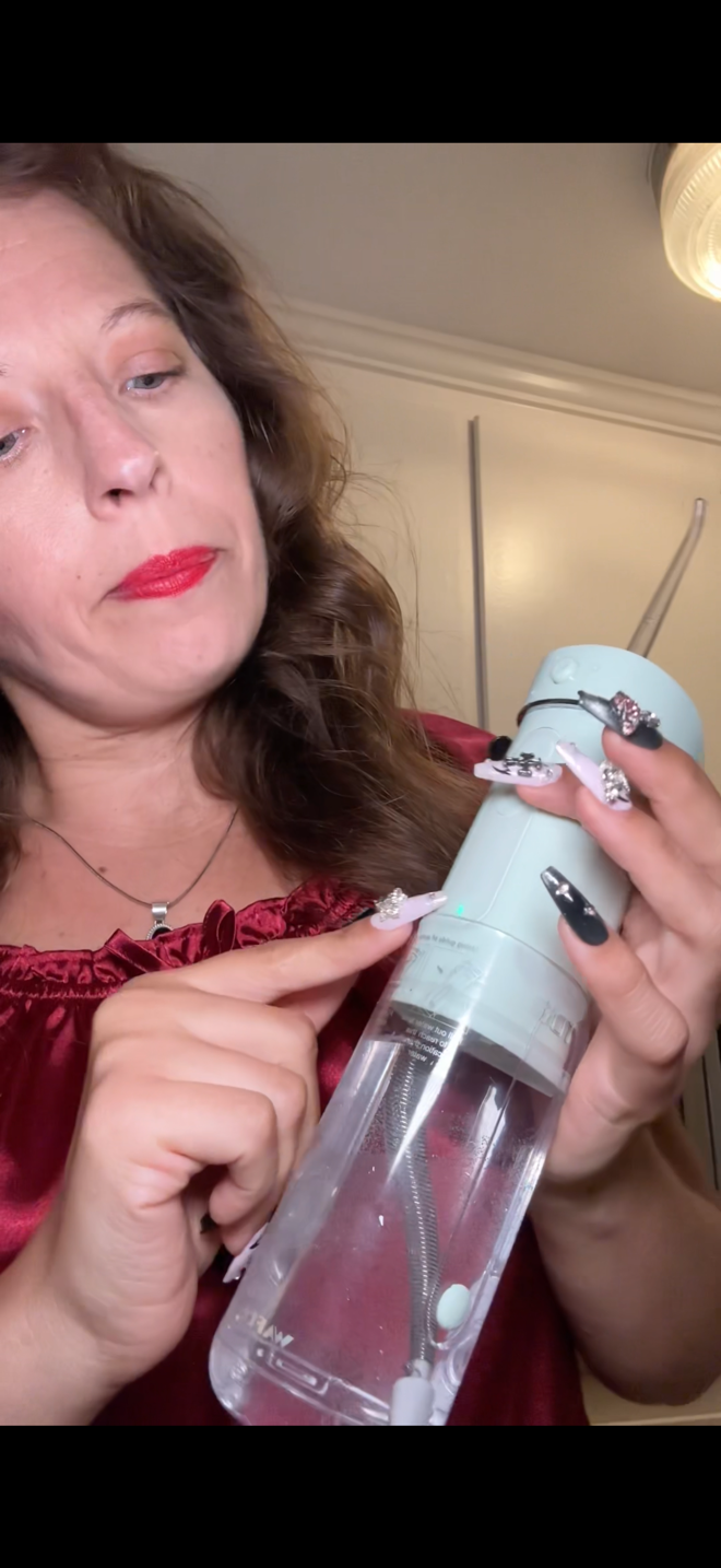 A creator demonstrating a product for a video review
